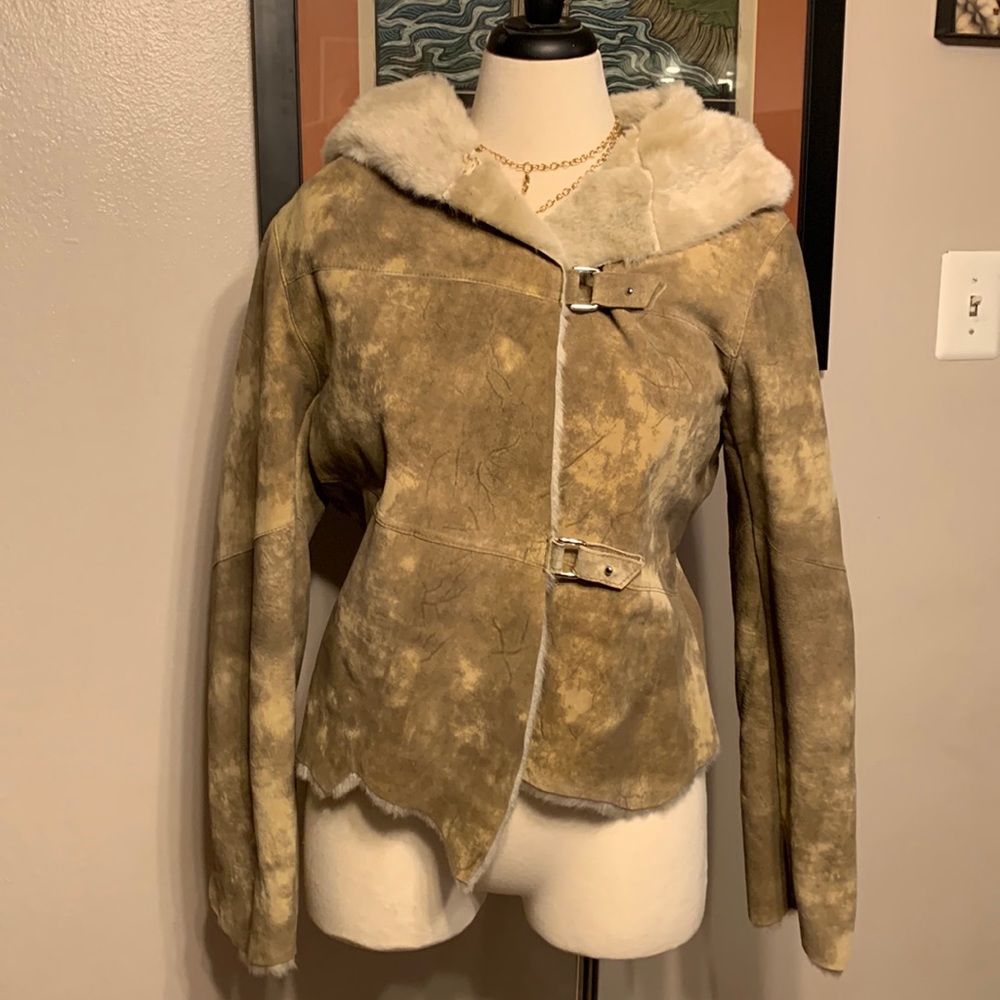Very cute suede and faux fur jacket. NWT